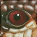 Augenblick eines Blauzungen-Skinks Acryl auf Leinwand;
30 x 30 cm